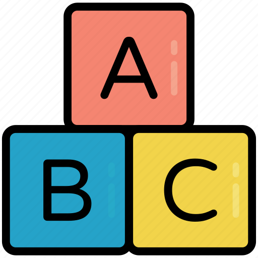 Abc, alphabet, blocks, cubes, education, learning, school icon - Download on Iconfinder