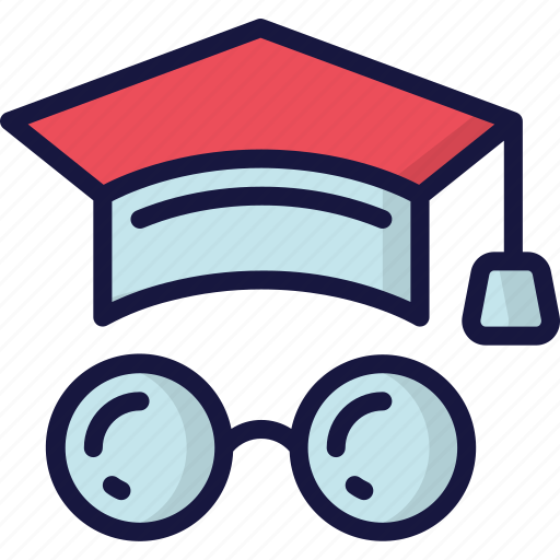 Degree, education, glasses, learn, smart icon - Download on Iconfinder
