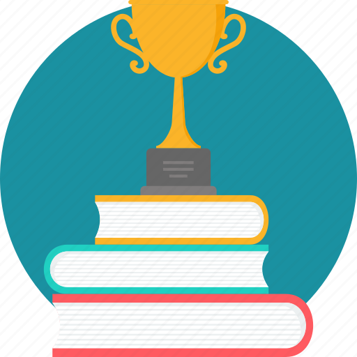 Book, books, hardback, reward, trophy, winner, education icon - Download on Iconfinder