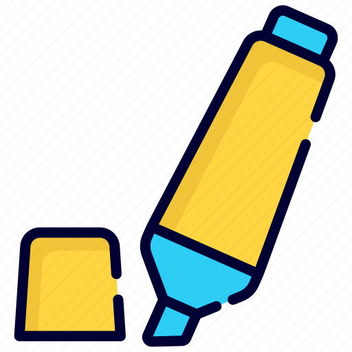 Highlighter, marker, pen, higlight, pencil, edit, pointer icon - Download on Iconfinder