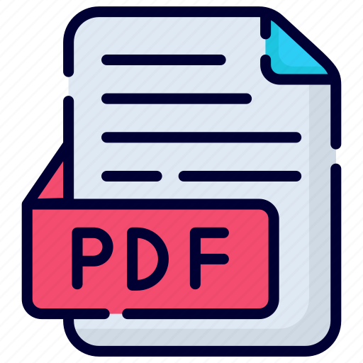 Pdf, file, format, extension, document, data, file type icon - Download on Iconfinder
