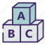 abc, alphabet, cube, study, toy 