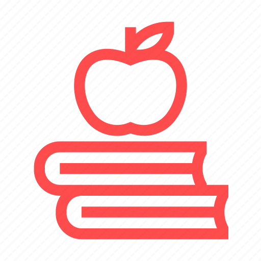 Apple, books, education, idea, learning, online, school icon - Download on Iconfinder