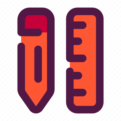 Book, education, learning, paper, pen, pencil, ruler icon - Download on Iconfinder