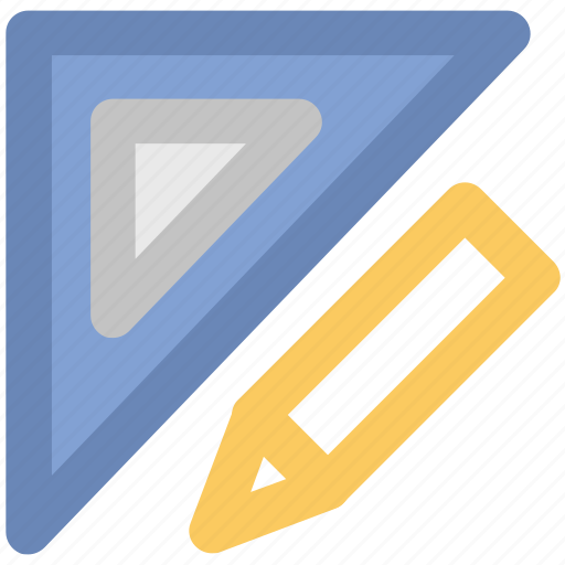 Architecture, drafting, drafting triangle, drawing tools, geometry, pencil icon - Download on Iconfinder