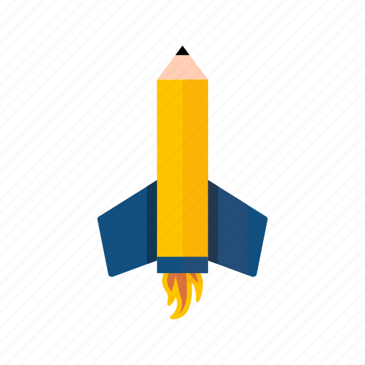 Pencil rocket, rocket, science icon - Download on Iconfinder
