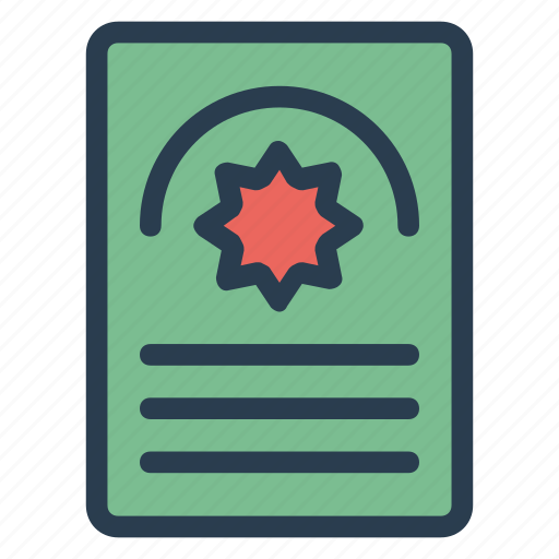Award, certificate, certified, degree, diploma, document, template icon - Download on Iconfinder