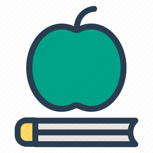 Apple, book, education, learning, reading, school, study icon - Download on Iconfinder