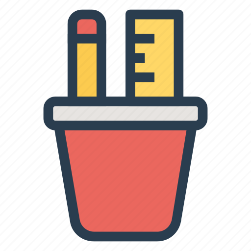 Box, delivery, gift, jar, package, pen, pencil icon - Download on Iconfinder