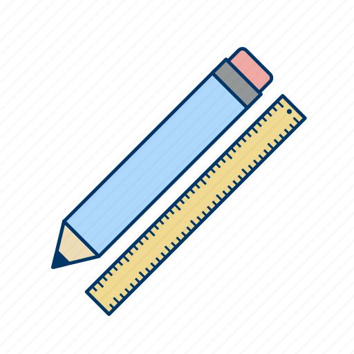Pencil, ruler, pencil and ruler icon - Download on Iconfinder