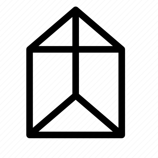 Prism, math, geometry, triangular, mathematics, shape, polygon icon - Download on Iconfinder