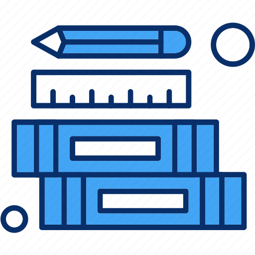 Books, pencil, ruler icon - Download on Iconfinder