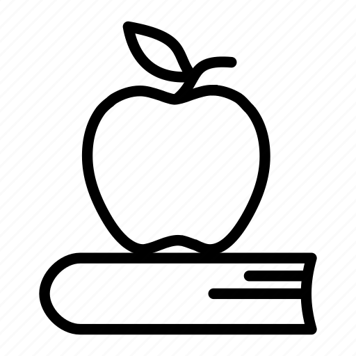 Apple, book, break, lunch, lunch break, textbook icon - Download on Iconfinder