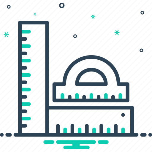 Ruler, tool, measurement, scale, dimension, protractor, straightedge icon - Download on Iconfinder