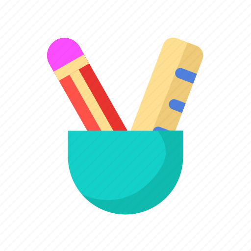 Stationery, school supplies, geometry, office supplies, flat icon - Download on Iconfinder