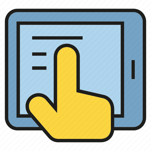 Click, e reader, gadget, hand, tablet, touch icon - Download on Iconfinder