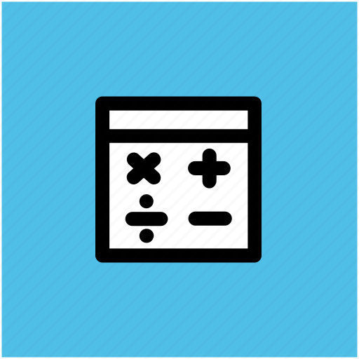Accounting, calculation, calculator, calculator keys, mathematical signs icon - Download on Iconfinder