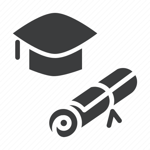 Certificate, degree, diploma, graduation, hat, mortarboard, scroll icon - Download on Iconfinder