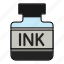 black, bottle, ink, write 