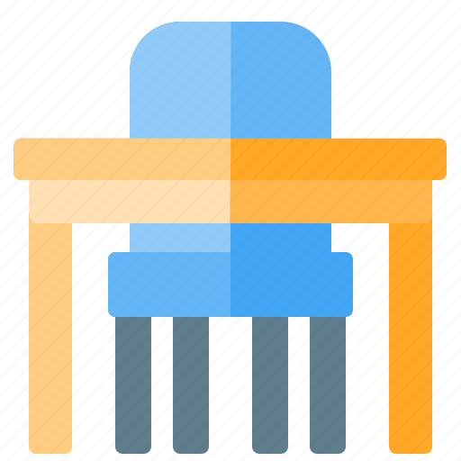 Chair, classroom, desk, desk chair, furniture and household, teacher icon - Download on Iconfinder