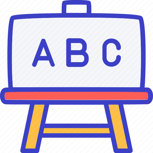 Alphabets, nursery school, whiteboard, kindergarten icon - Download on Iconfinder