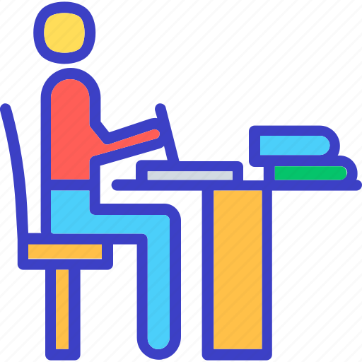 Study table, desk, education, exam icon - Download on Iconfinder