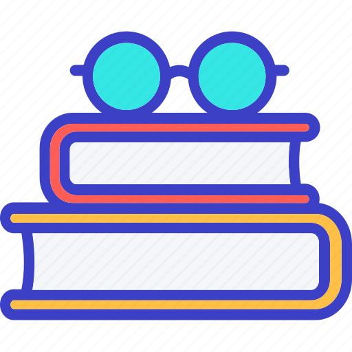 Books, glasses, reading, library icon - Download on Iconfinder