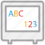 alphabets displaying, displaying digits, monitor, screen 