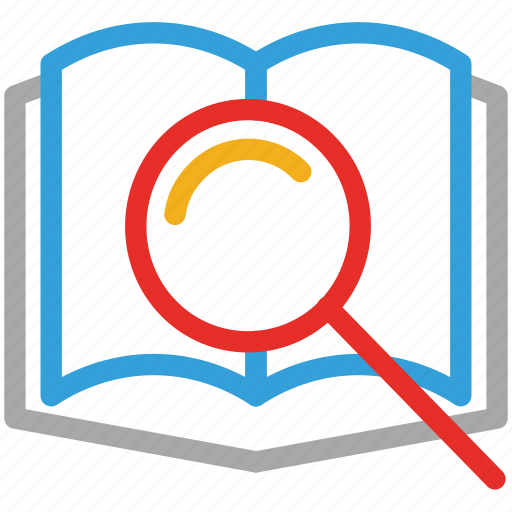Book, magnifier, research, searching icon - Download on Iconfinder