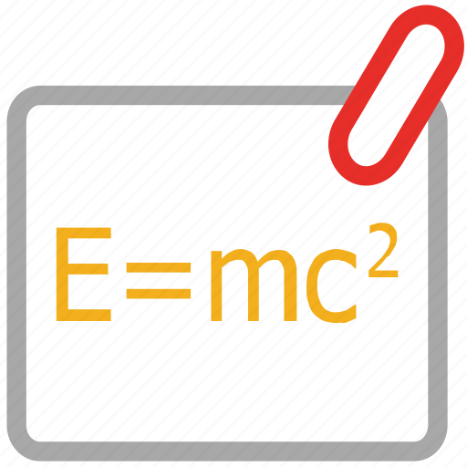 Formula, formula of relativity, math, physics icon - Download on Iconfinder