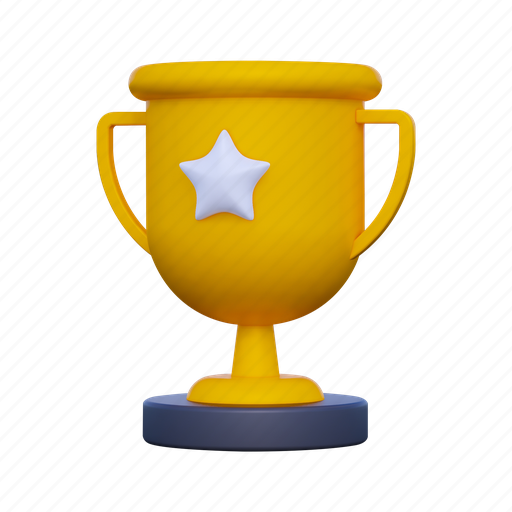 Trophy, reward, award, achievement, win, medal, champion 3D illustration - Download on Iconfinder