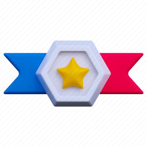 Medal, star, award, achievement, reward, badge, champion 3D illustration - Download on Iconfinder