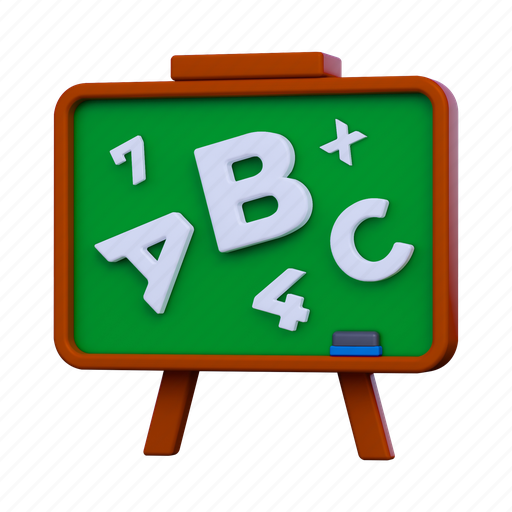 Whiteboard, education, learning, study, knowledge, school, reading 3D illustration - Download on Iconfinder