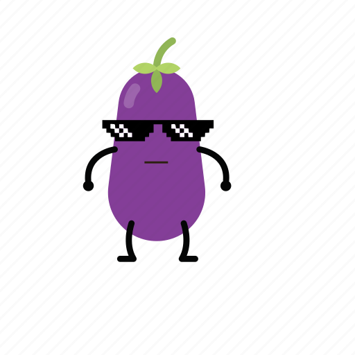 Action, character, cute, eggplant, emoticon, toy icon - Download on Iconfinder