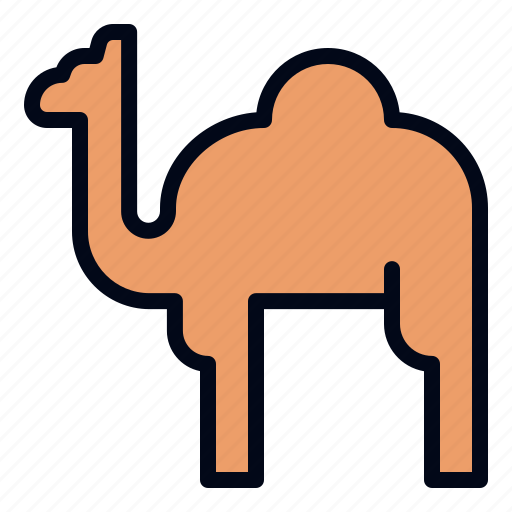 Dromedary, camel, desert, humps, arabian, mammal, arabic icon - Download on Iconfinder