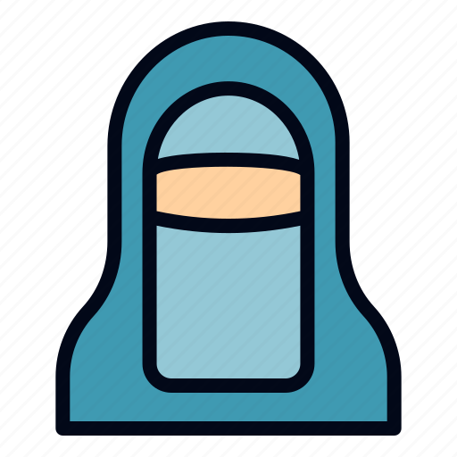 Niqab, muslim, muslimah, moslem, female, islam, eid al adha icon - Download on Iconfinder