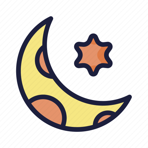 Night, islam, moon, stars, light icon - Download on Iconfinder