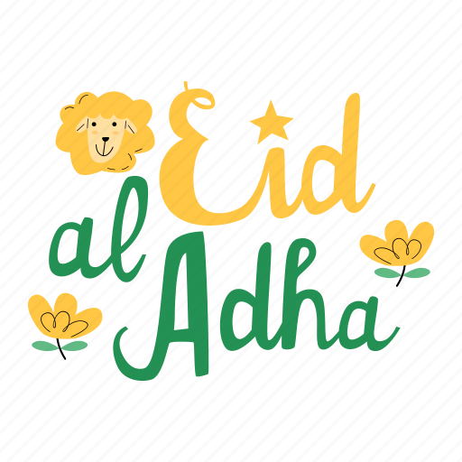 Eid al adha, greeting, happy eid, eid, mubarak, muslim, islam sticker - Download on Iconfinder