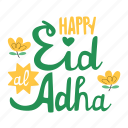 happy eid al adha, greeting, happy eid, eid al adha, eid, mubarak, muslim, islam, cute sticker