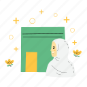 woman, hajj, pray, eid al adha, eid, mubarak, muslim, islam, cute sticker