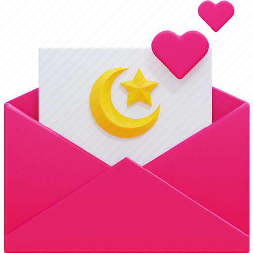 Love, message, letter, mail, envelope, greeting, heart 3D illustration - Download on Iconfinder