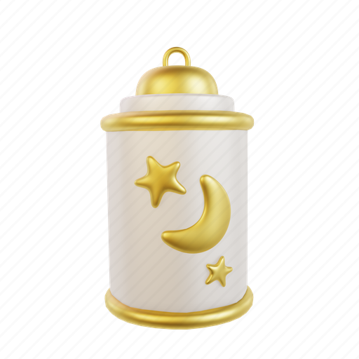 Lantern, moon, star, lamp, islam, islamic, celebration 3D illustration - Download on Iconfinder