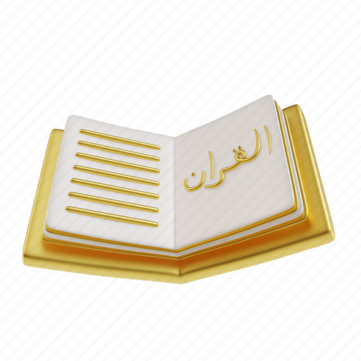 Quran, islamic, muslim, religion, religious, koran, holy 3D illustration - Download on Iconfinder