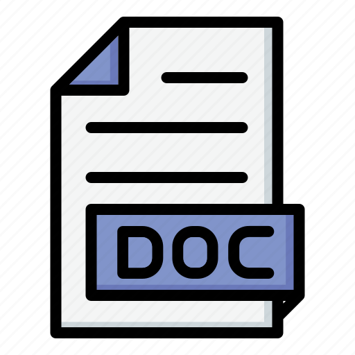 Doc, extension, file, document icon - Download on Iconfinder