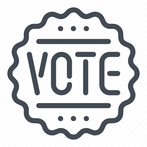 Badge, election, sign, vote, voting icon - Download on Iconfinder