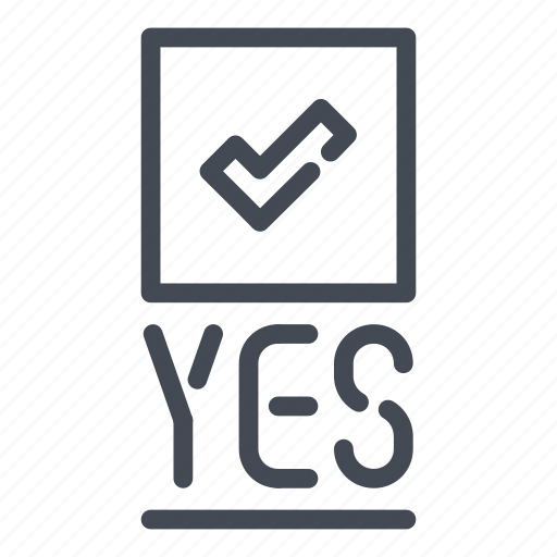 Election, vote, voting, yes icon - Download on Iconfinder