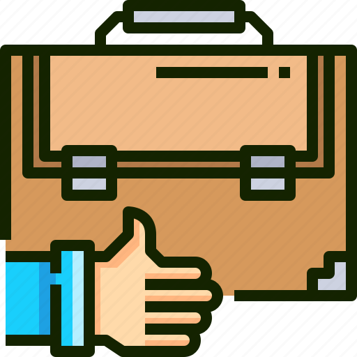 Suitcase, business, work, offer, hand, briefcase icon - Download on Iconfinder