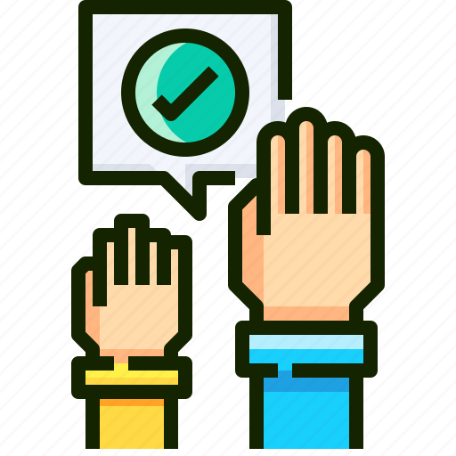 Democracy, question, raise, ask, hand, voting icon - Download on Iconfinder