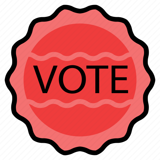 Badge, campaign, election, label, political, vote, voting icon - Download on Iconfinder