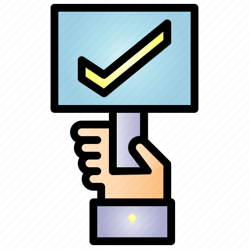 Yes, election, pro, like, agreement, contract, hand icon - Download on Iconfinder
